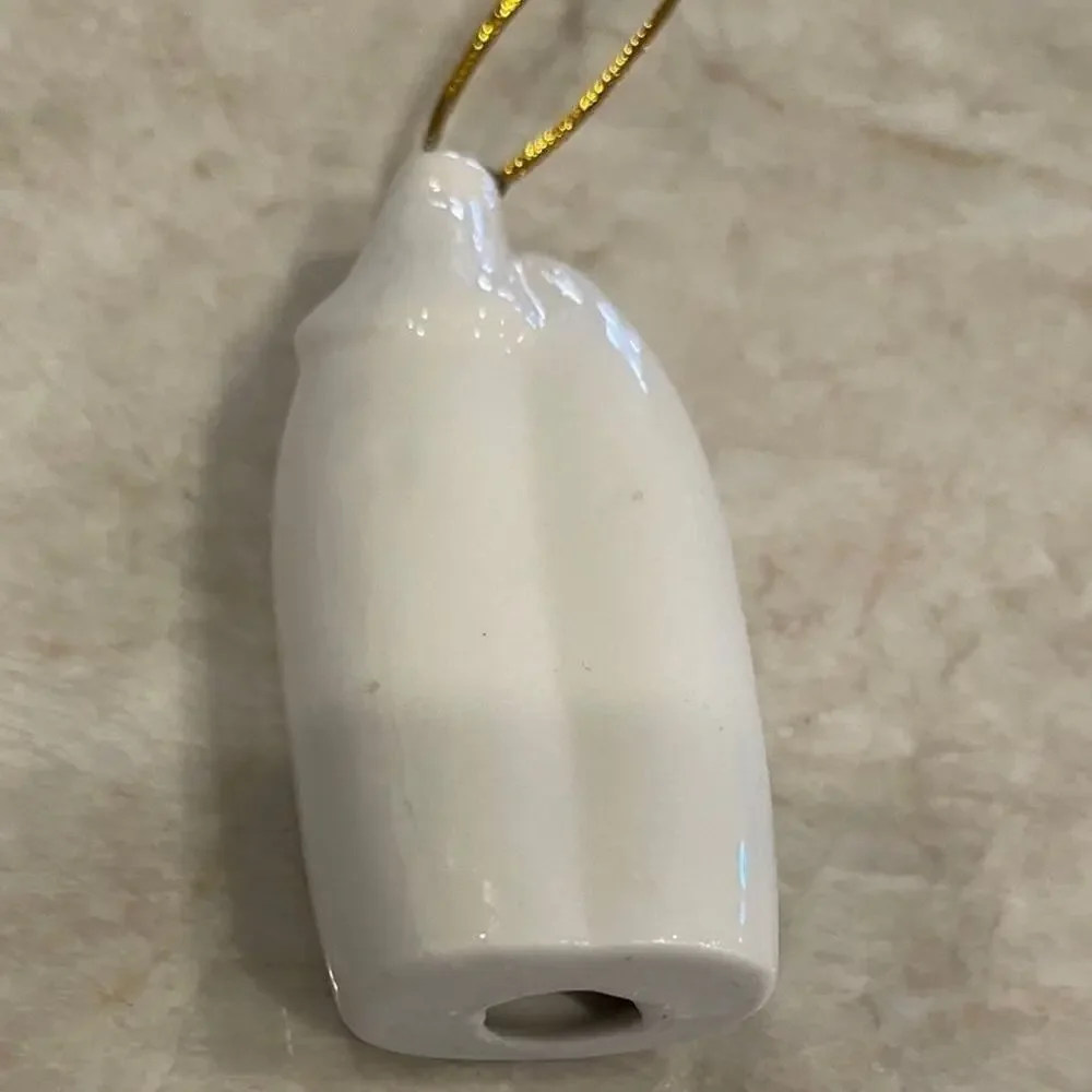 Porcelain Christmas white ornament nativity 3